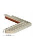 Κορνίζα ξύλινη 6,4 εκ. με βάθος 2,2 εκ. φύλλο ασημί σκαλιστή 140-302-000